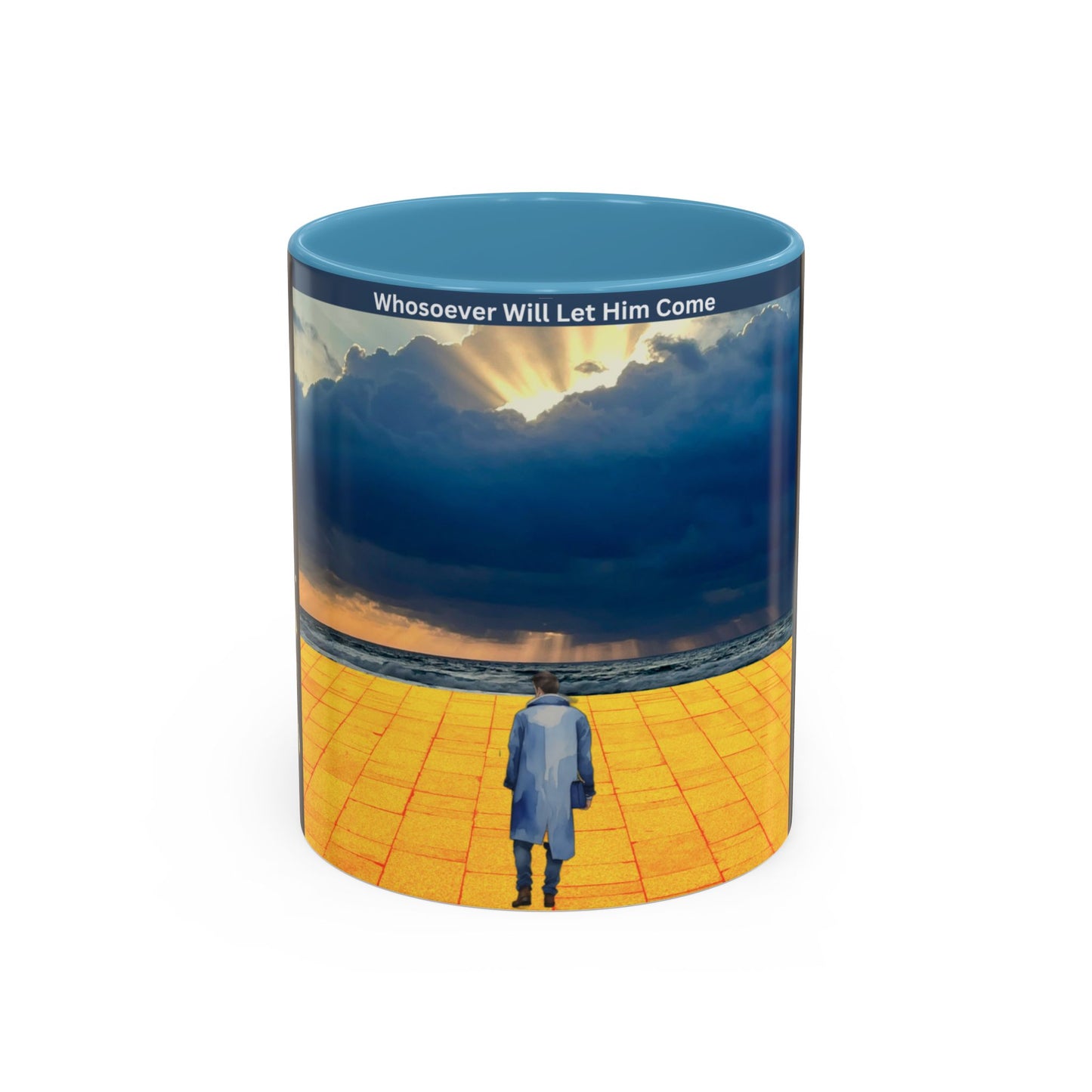 Coffee Mug — 'Whosoever Will Let Him Come' Inspirational Scenic Accent Mug (11/15 oz)