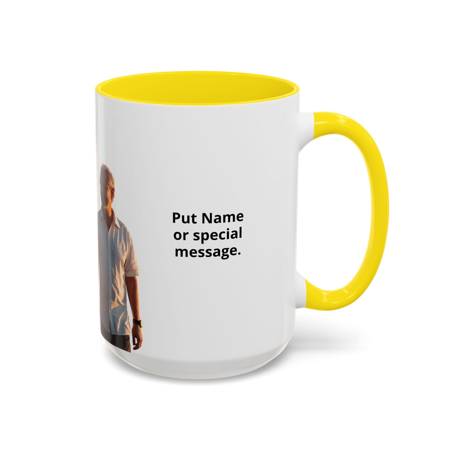 Personalized Photo Accent Coffee Mug Custom Name or Message