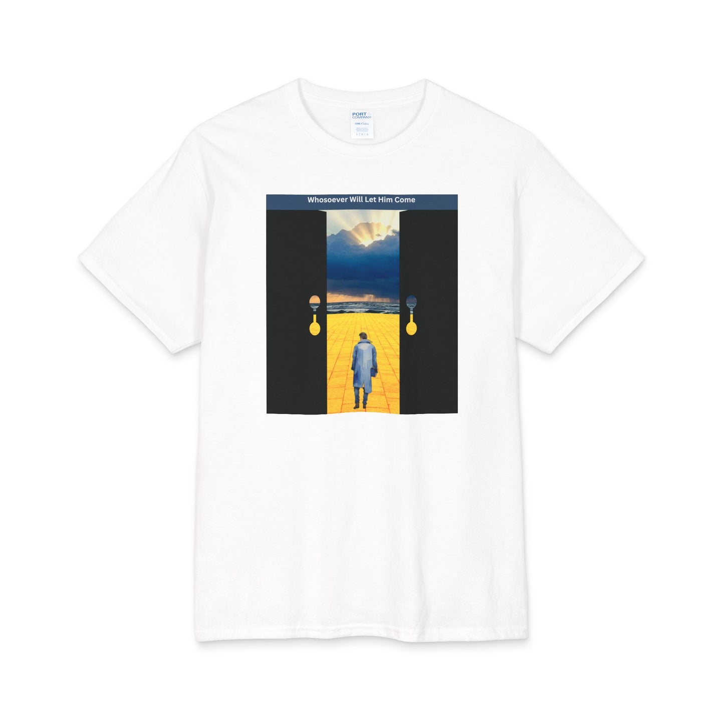Surreal Journey Tee — "Whosever Will Let Him Come" Graphic Cotton T‑Shirt