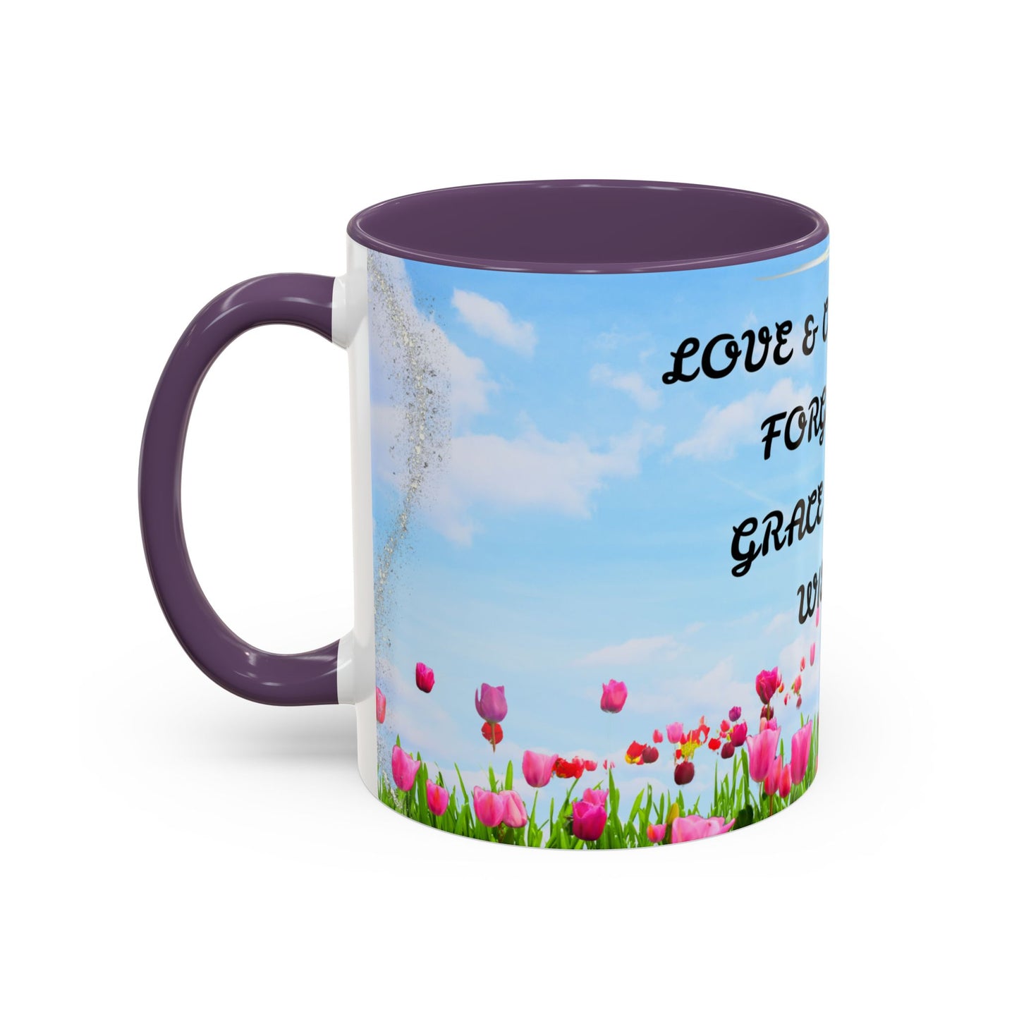 Inspirational Love & Compassion Coffee Mug — 11/15oz Accent Floral Mug
