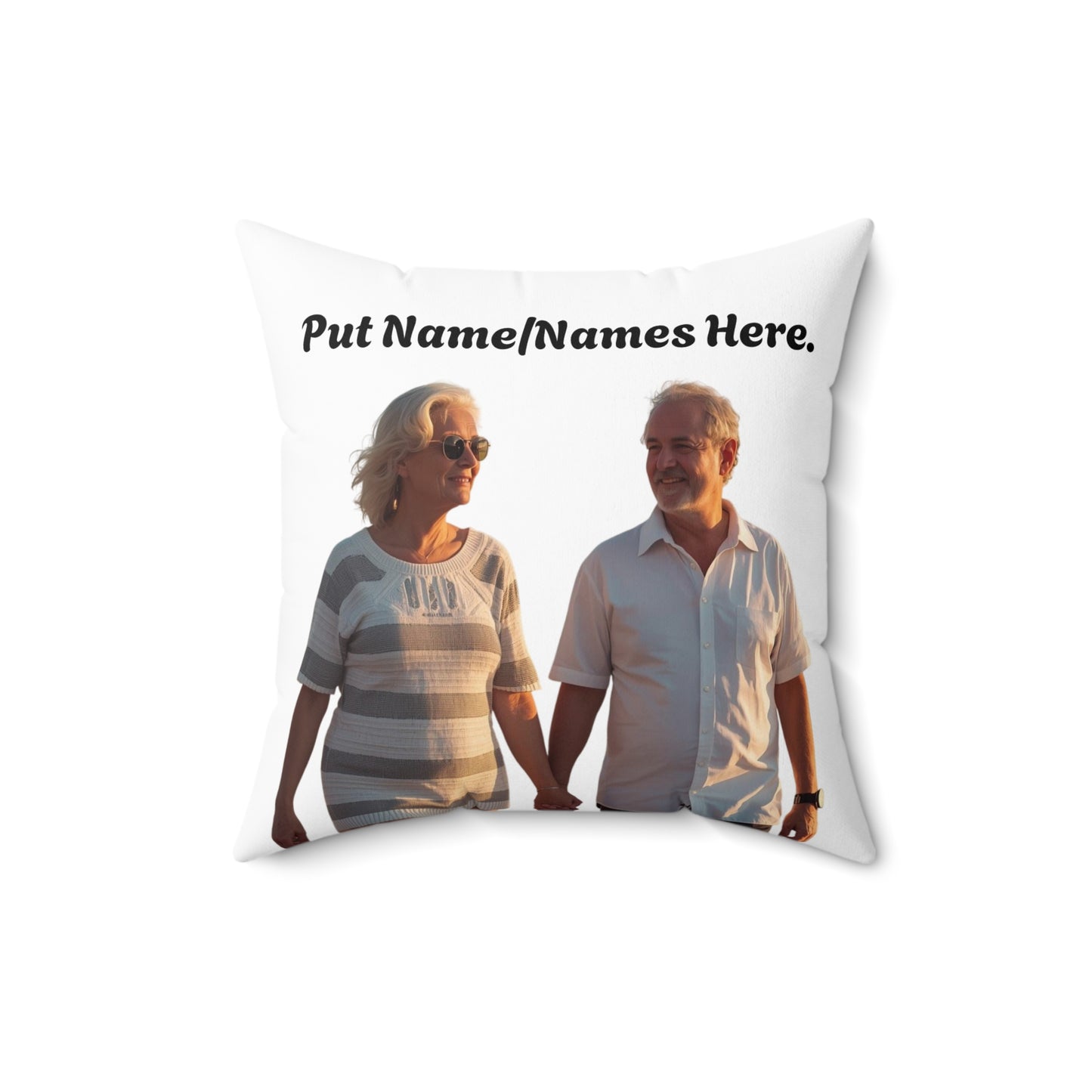 Personalized Photo Pillow Custom Names & Message Throw Pillow for Parents