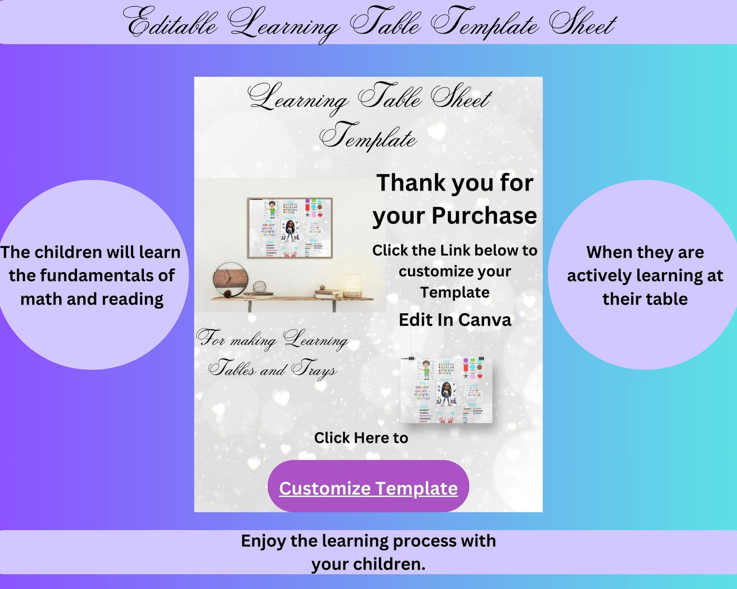 Learning Table: Editable Tabletop Learning Sheet Template You Edit yourself or keep the original design. Free vending machine template.