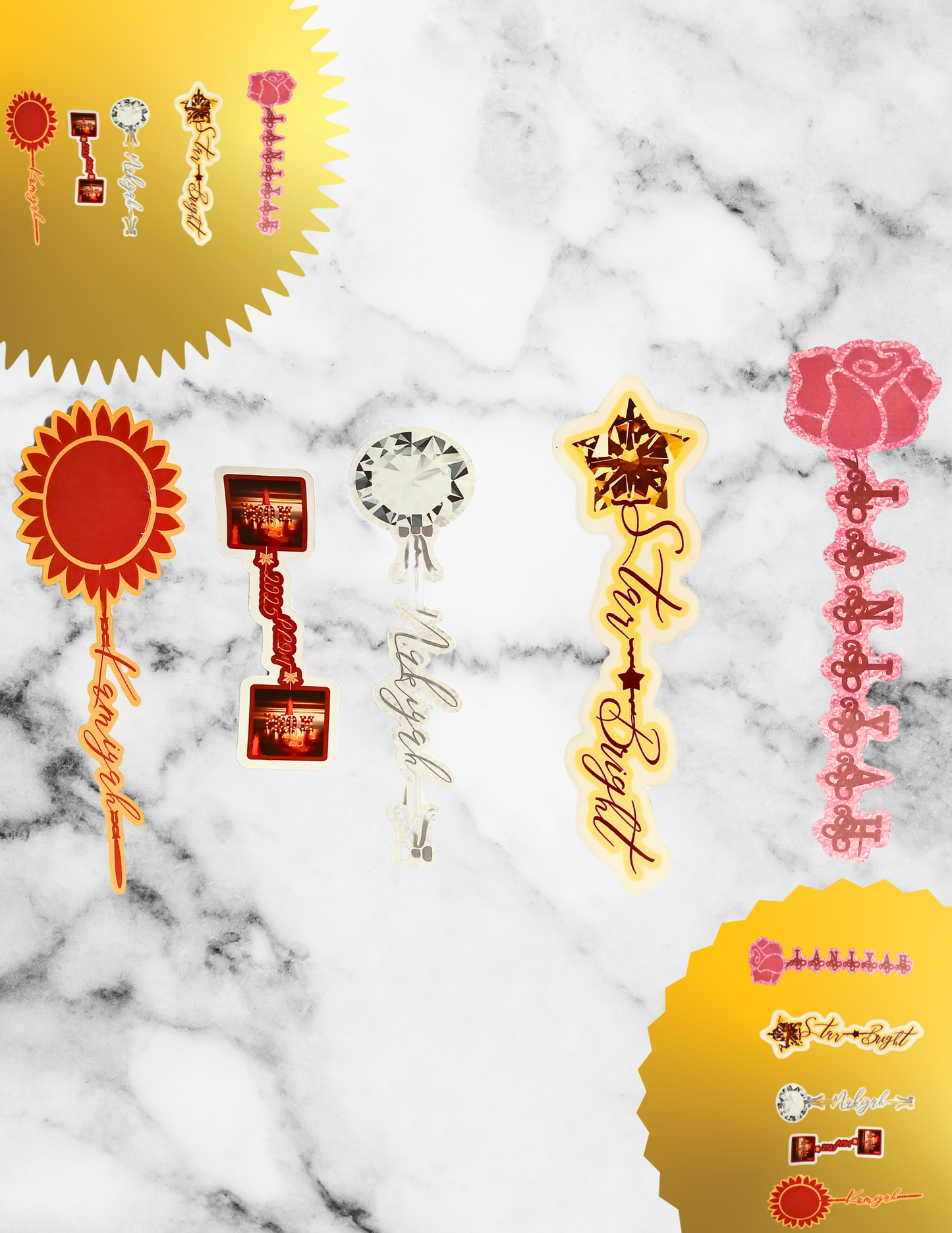 Customized Unique bookmarks and stickers digital downloads