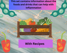 Load image into Gallery viewer, Inflammation Help: Foods and Drinks that helps with Inflammation. With Recipes.
