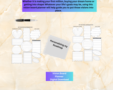 Load image into Gallery viewer, Vision Board Planner. This is an amazing way to visualize all of your manifestations.
