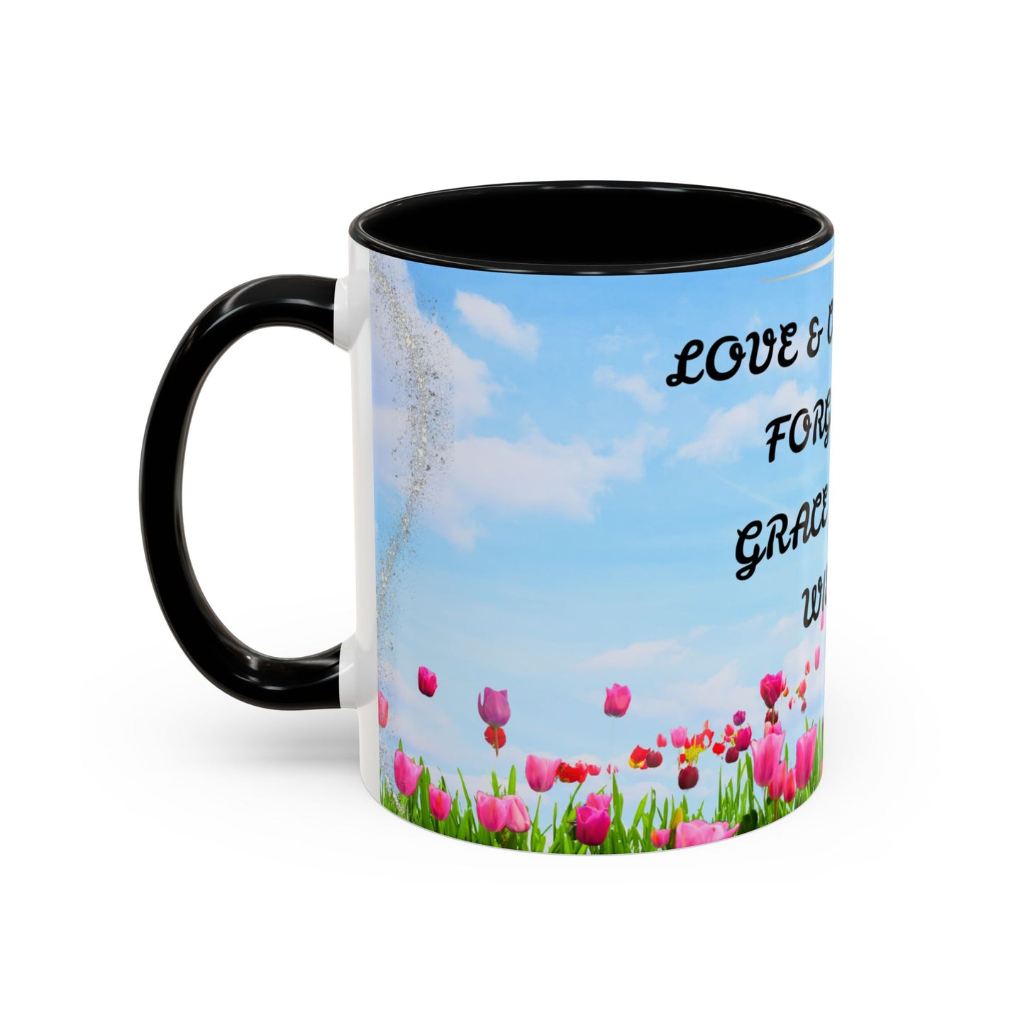 Inspirational Love & Compassion Coffee Mug — 11/15oz Accent Floral Mug