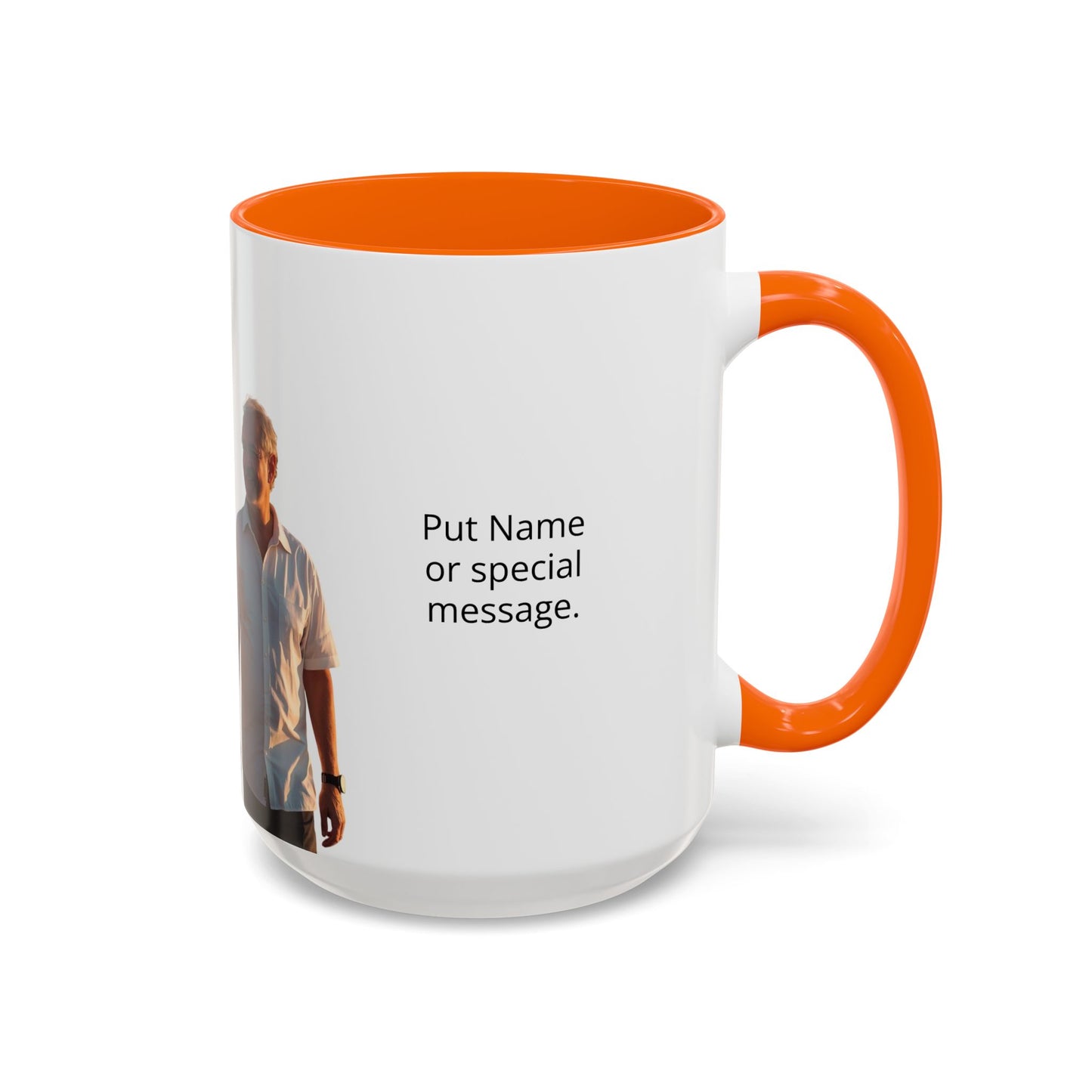 Personalized Photo Accent Coffee Mug Custom Name or Message