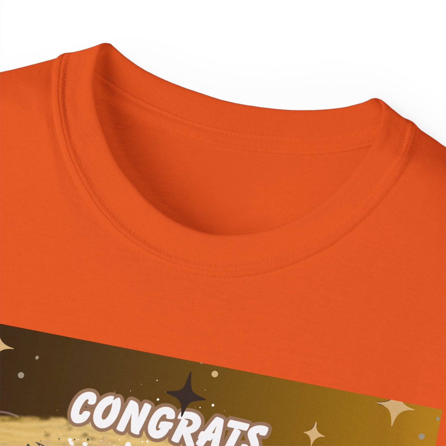 T-Shirts: Graduate Photo Tee Congrats 2026 Personalized Graduation T-Shirt. Gold/Yellow Personalize, upload your photo and write the name.