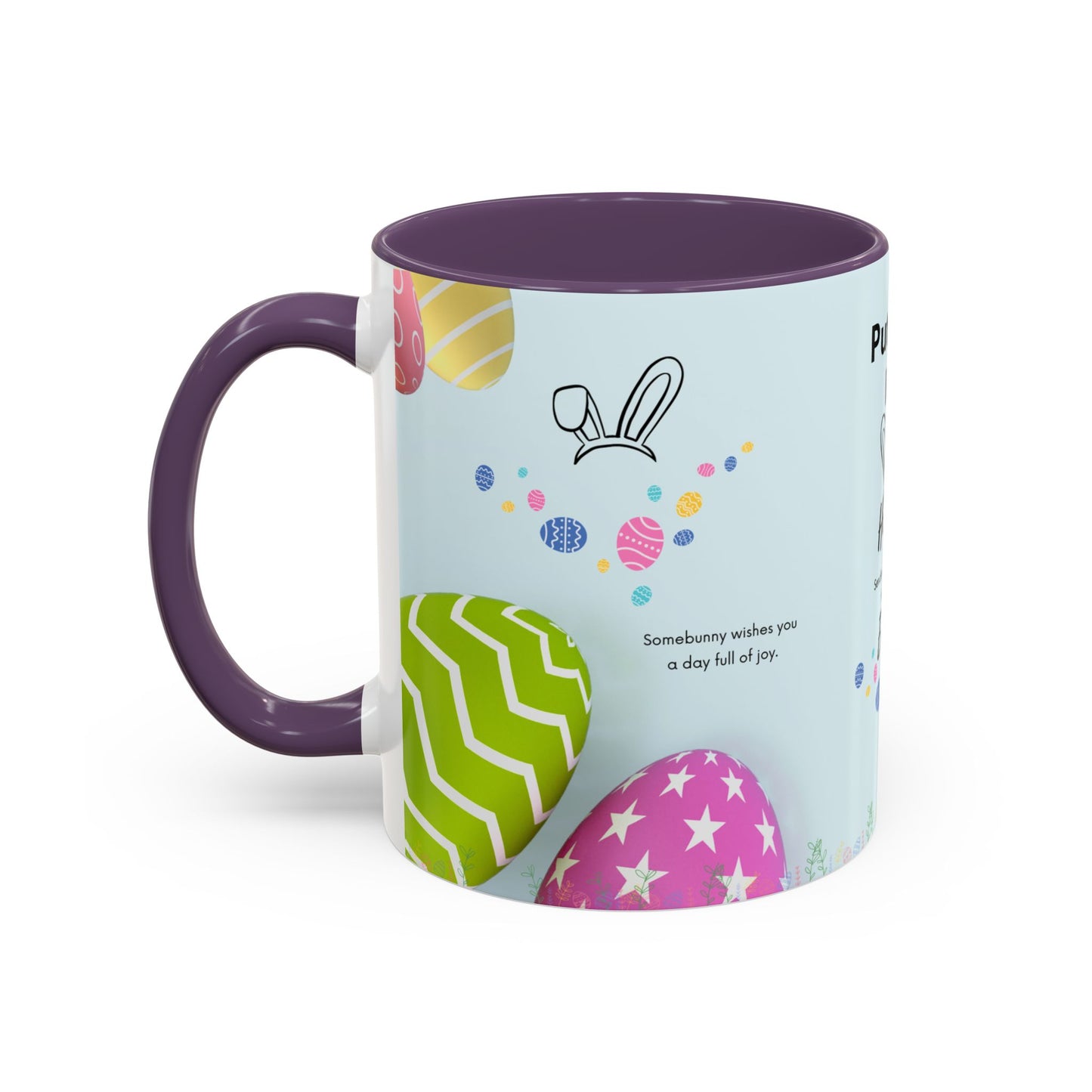 Personalized Easter Coffee Mug — Happy Easter Accent Mug with Name
