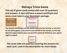 Load image into Gallery viewer, Bible: Go ahead and get your study on, while having fun by playing this amazing Bible trivia quiz game. Come and Level up, It&#39;s Game Time!
