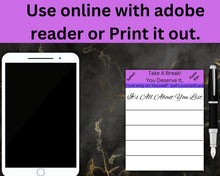 Load image into Gallery viewer, A 5 pack printable planner to reflect on Life challenges and successes.
