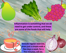 Load image into Gallery viewer, Inflammation Help: Foods and Drinks that helps with Inflammation. With Recipes.
