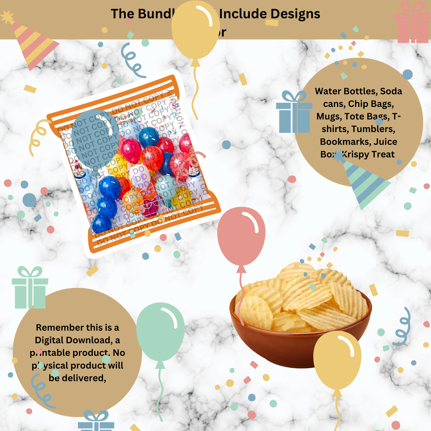 Kid sublimation and party favor Birthday Printable bundle gender neutral. Editable Name. This is a printable, you can only edit the name.