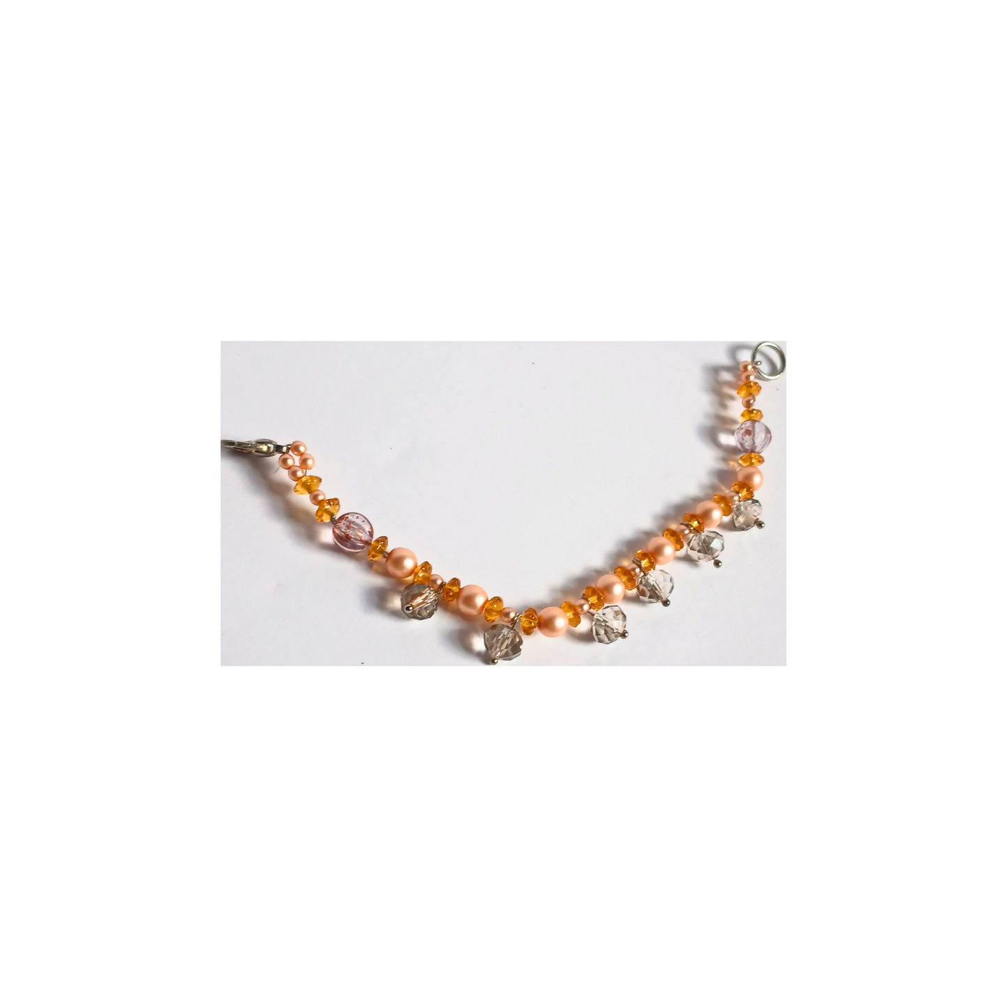 Looped dangling cute charm style bracelet size 6in. Handmade Fashion Jewelry