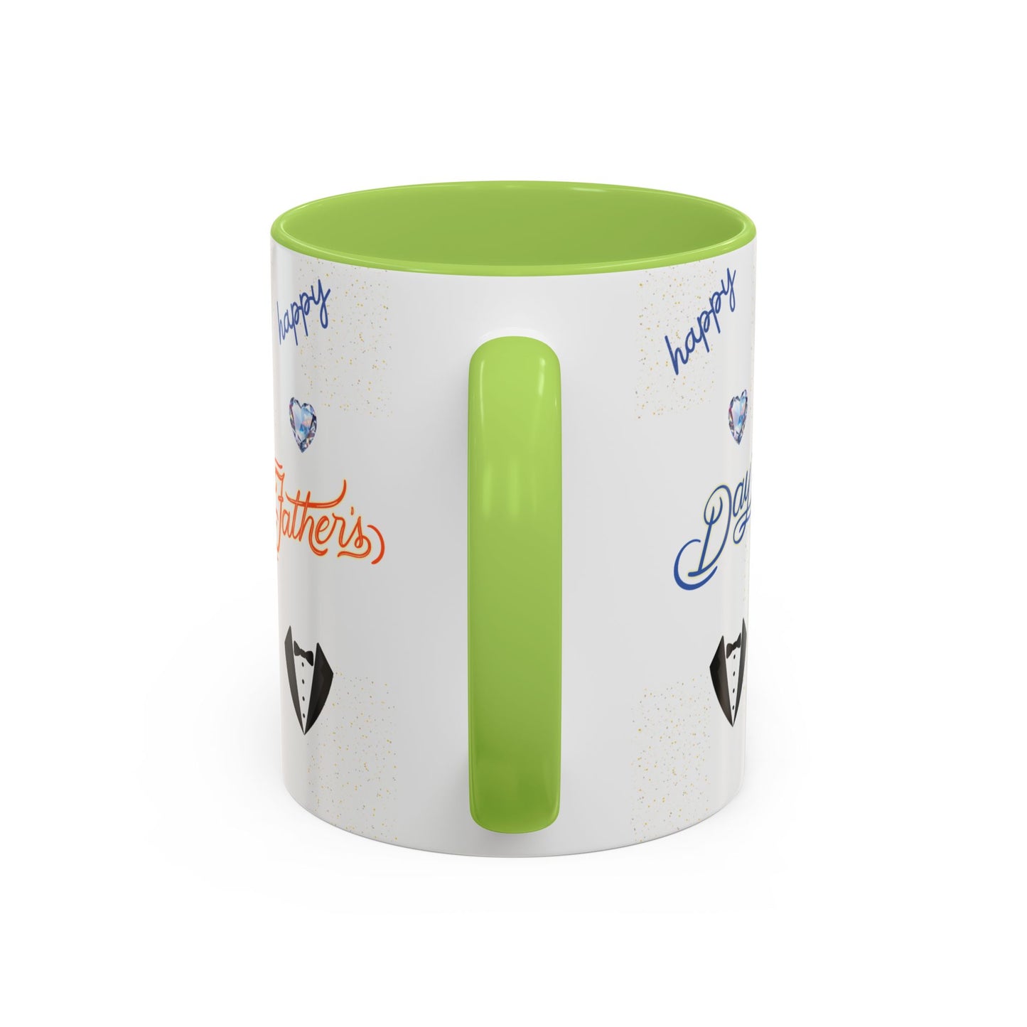 Personalized Fathers Day Coffee Mug Happy Fathers Day Photo & Name Accent Mug