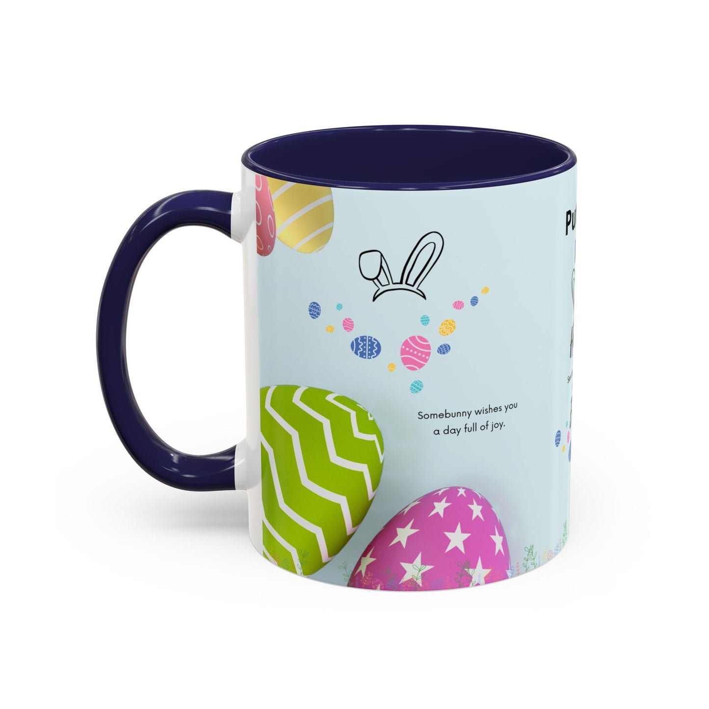 Personalized Easter Coffee Mug — Happy Easter Accent Mug with Name
