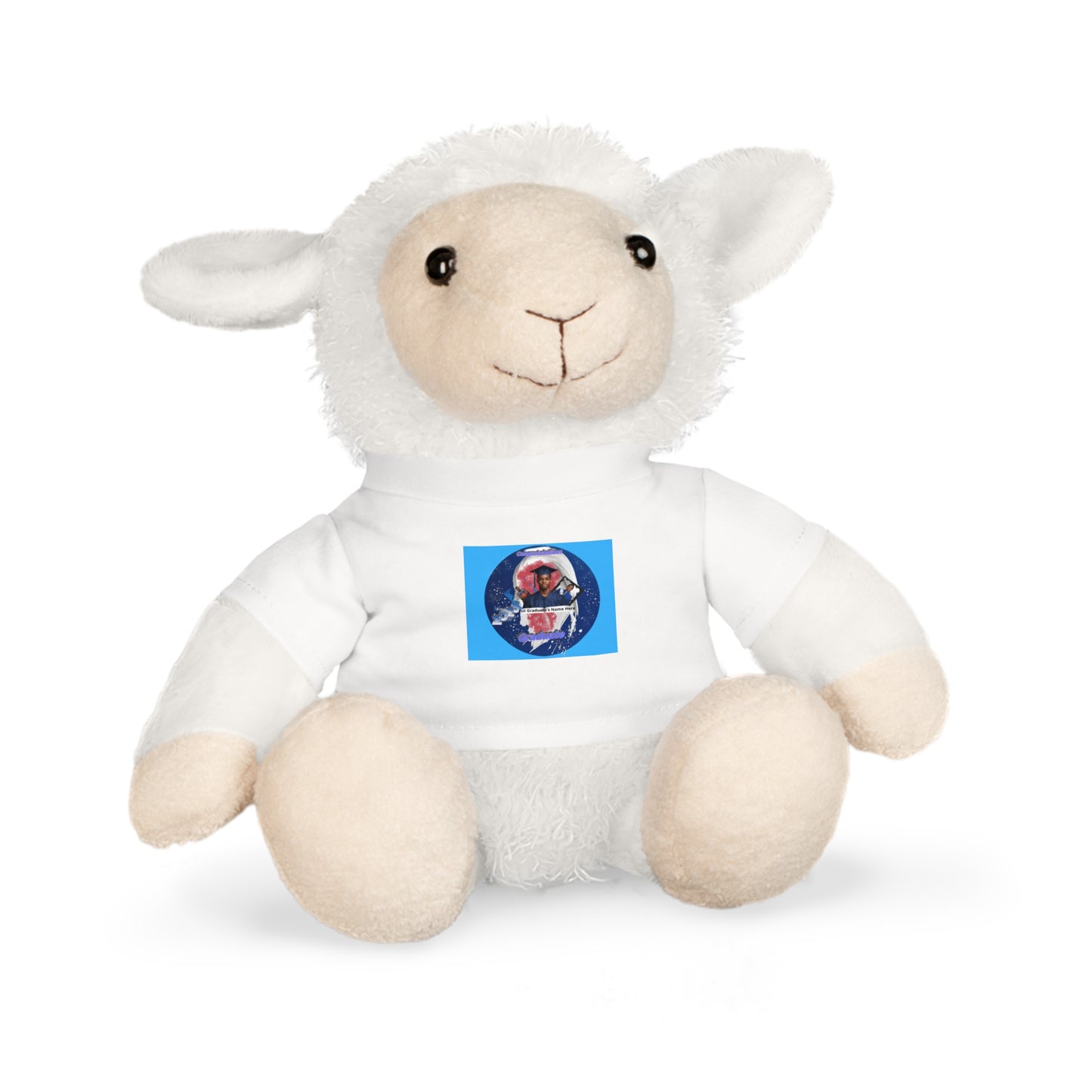 Teddy Bear Plush Toy. Personalize photo and name. Blue
