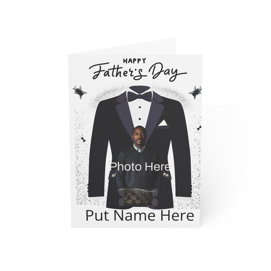 Personalized Father's Day Card Custom Photo & Name Greeting Card: Physical Product