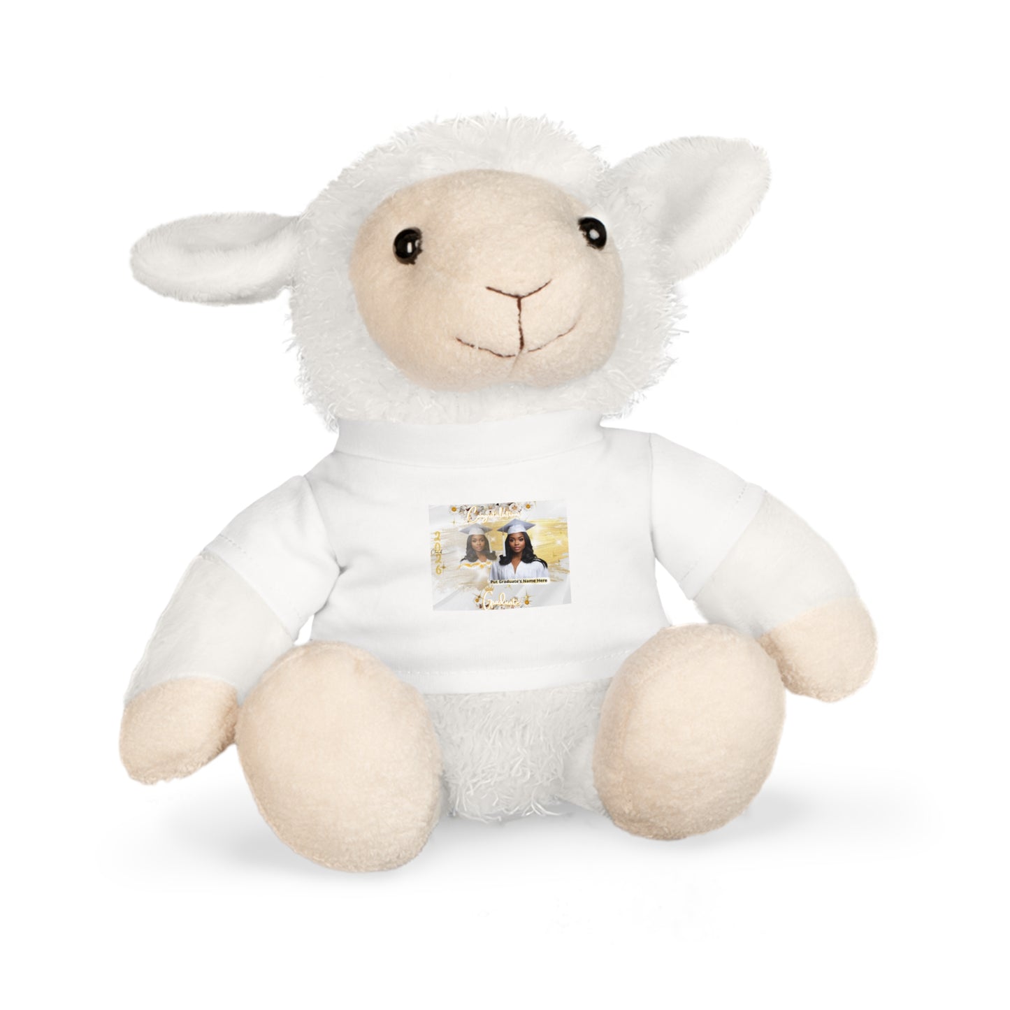 Teddy Bear Personalized Photo with Custom T‑Shirt, Keepsake Plush Gift. White