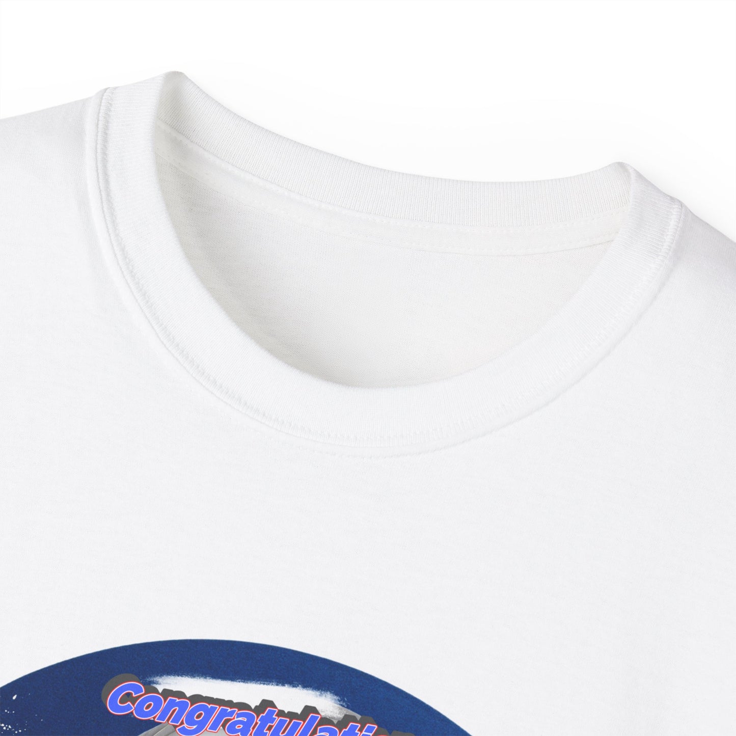 Graduation Photo Tee — Personalized Grad Cap & Confetti Design