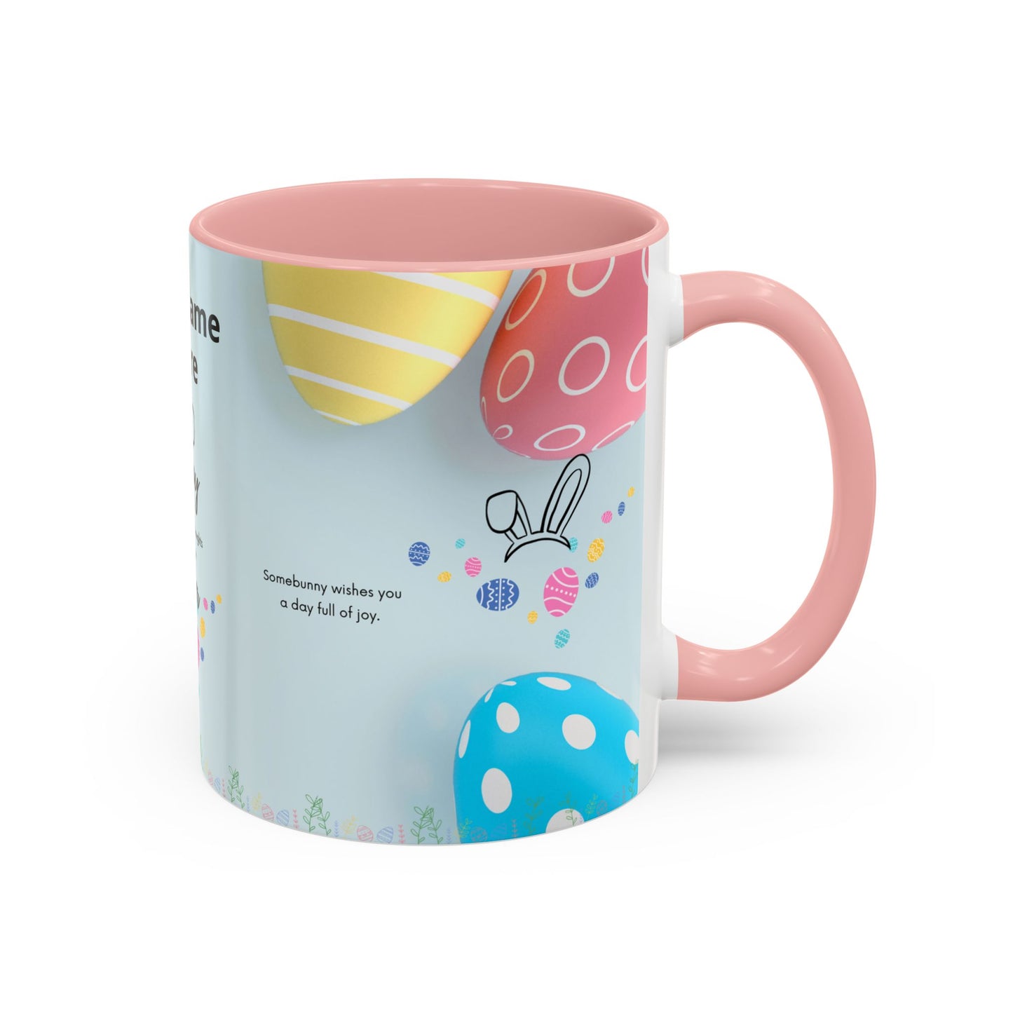 Personalized Easter Coffee Mug — Happy Easter Accent Mug with Name