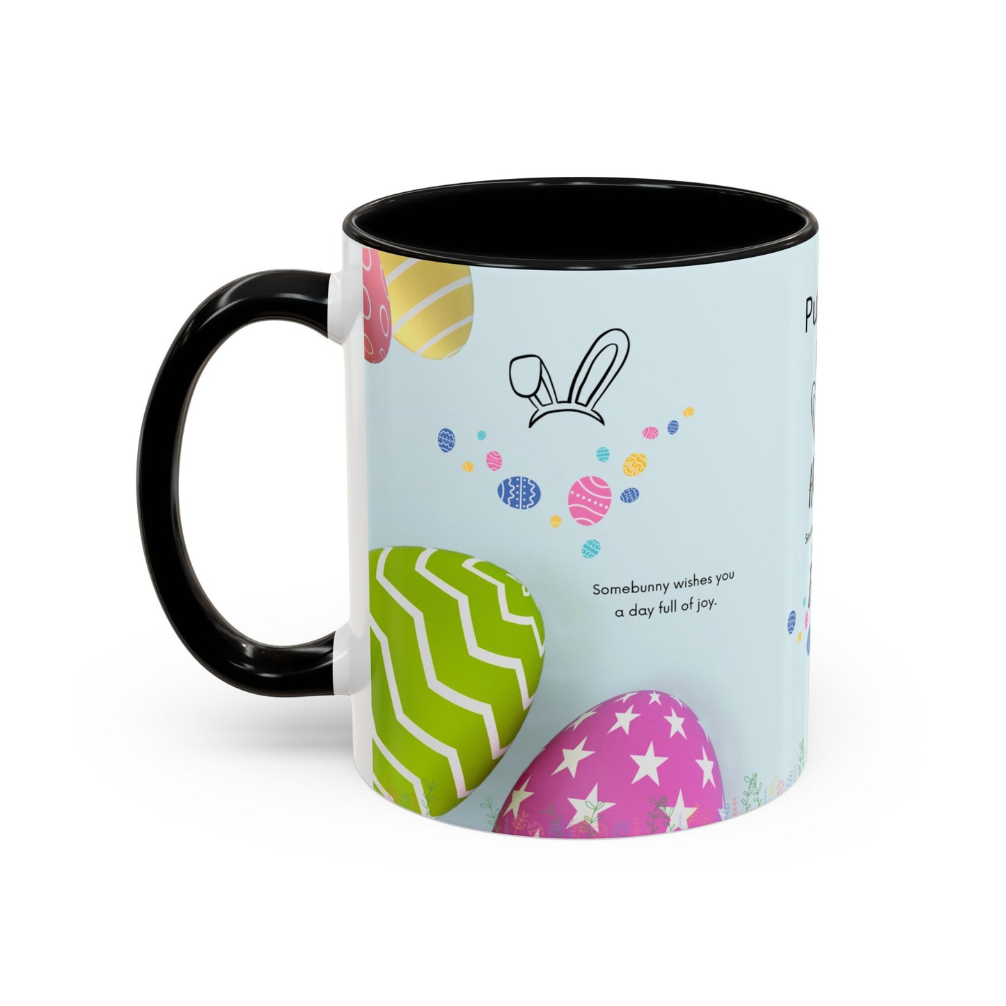 Personalized Easter Coffee Mug — Happy Easter Accent Mug with Name