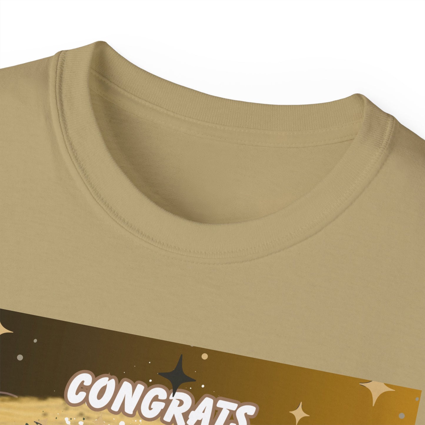 T-Shirts: Graduate Photo Tee Congrats 2026 Personalized Graduation T-Shirt. Gold/Yellow Personalize, upload your photo and write the name.
