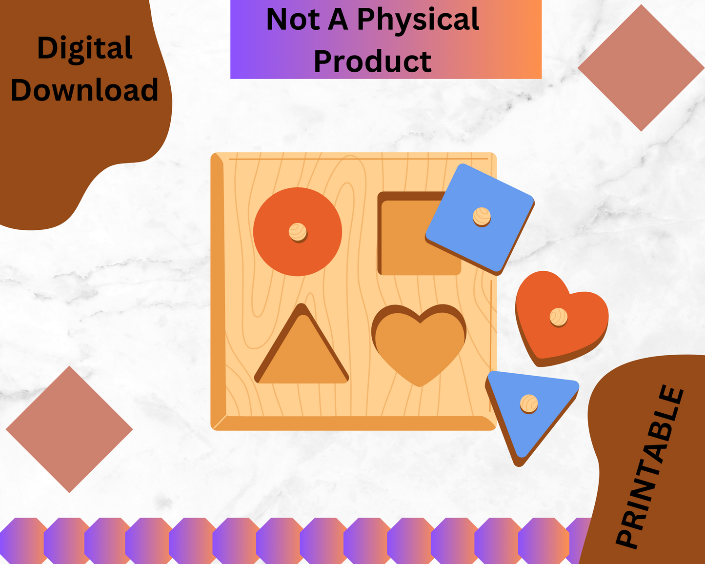 Matching Shapes Activity with printable cards and board.