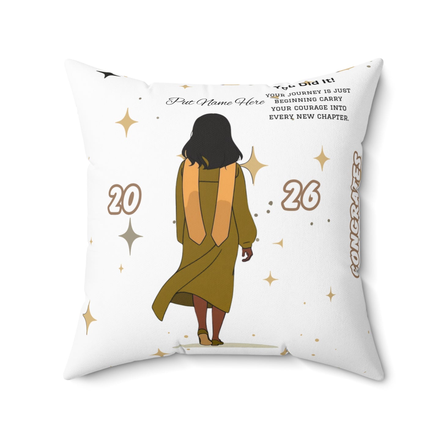 Personalized Graduation Pillow Congrats Graduate Custom Photo Cushion (2026) Put Name on front and back.