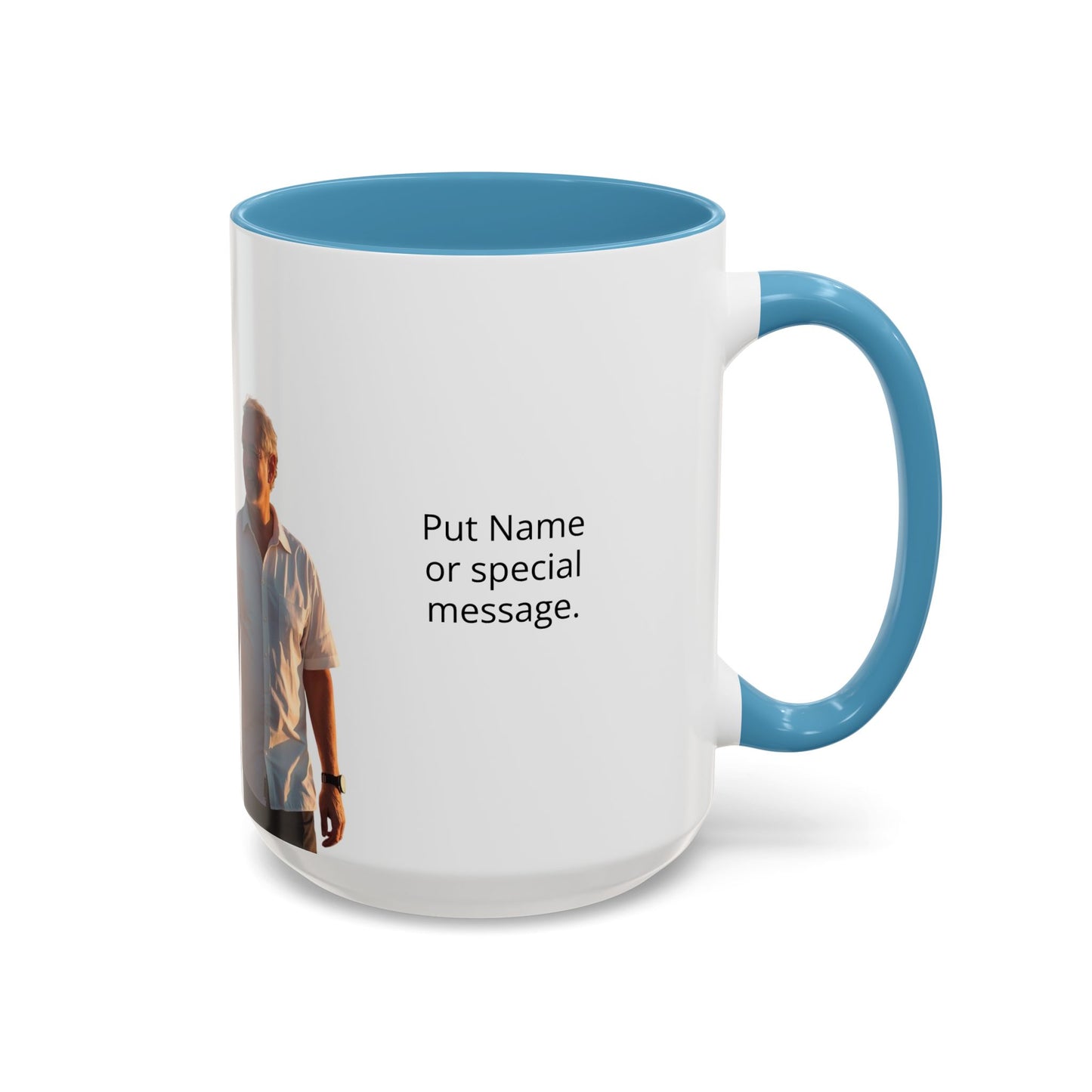 Personalized Photo Accent Coffee Mug Custom Name or Message