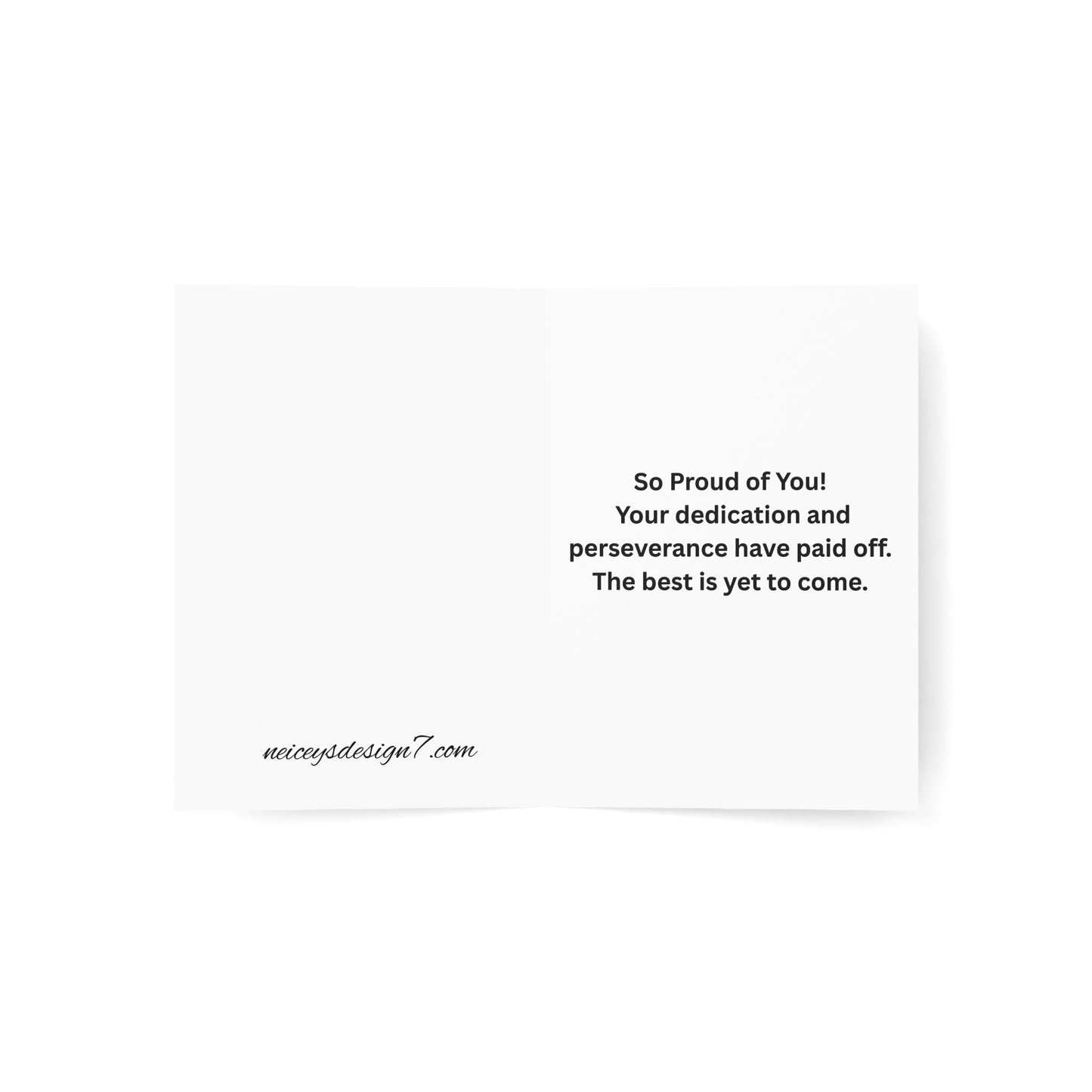 Graduation Photo Greeting Cards — Customizable Gold & White Grad Cards (Add Name)
