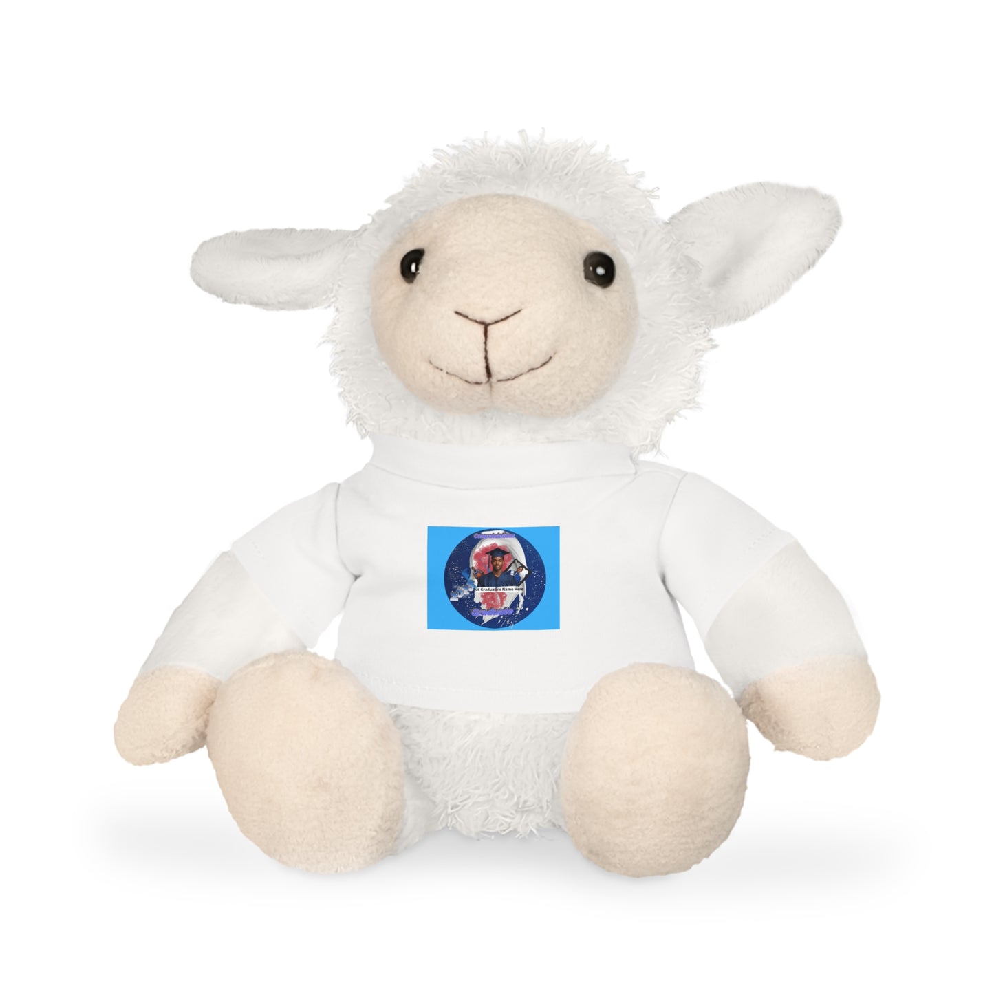 Teddy Bear Plush Toy. Personalize photo and name. Blue