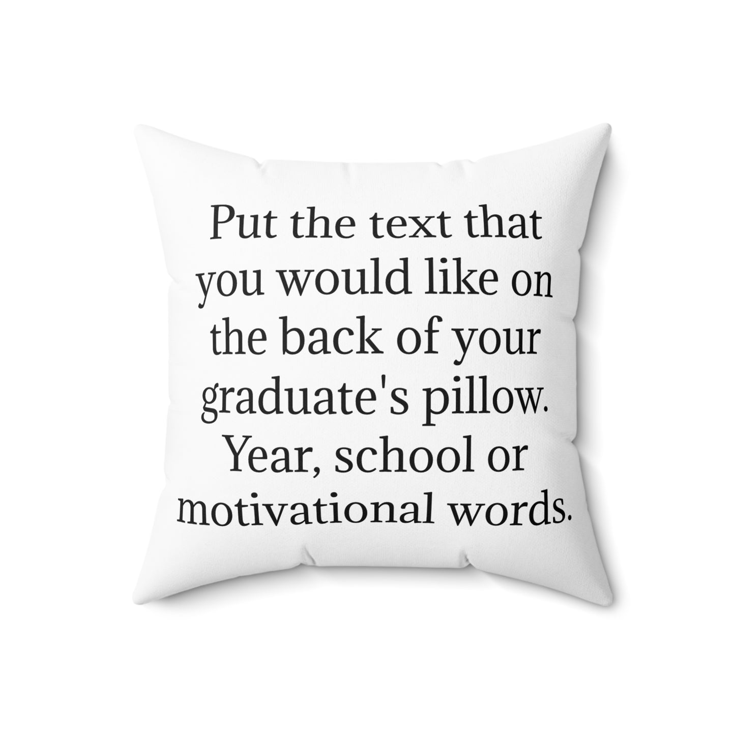 Graduation Keepsake Pillow Personalized Grad Name & Message
