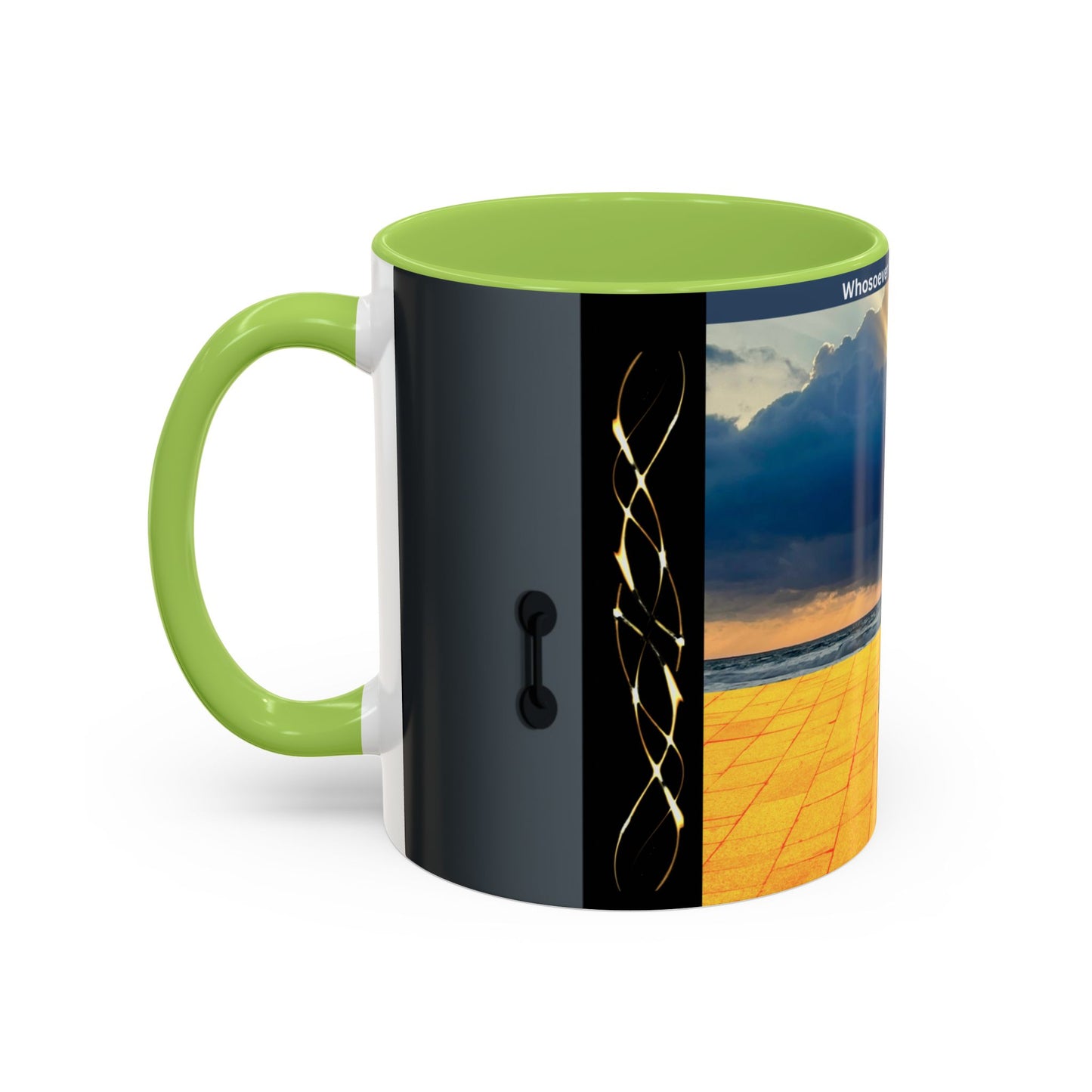 Coffee Mug — 'Whosoever Will Let Him Come' Inspirational Scenic Accent Mug (11/15 oz)