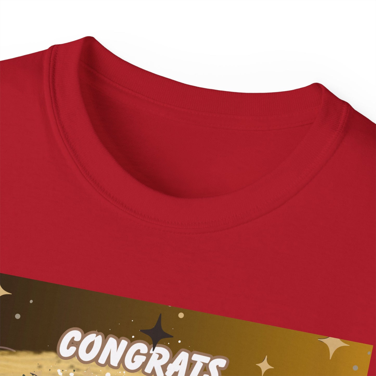 T-Shirts: Graduate Photo Tee Congrats 2026 Personalized Graduation T-Shirt. Gold/Yellow Personalize, upload your photo and write the name.