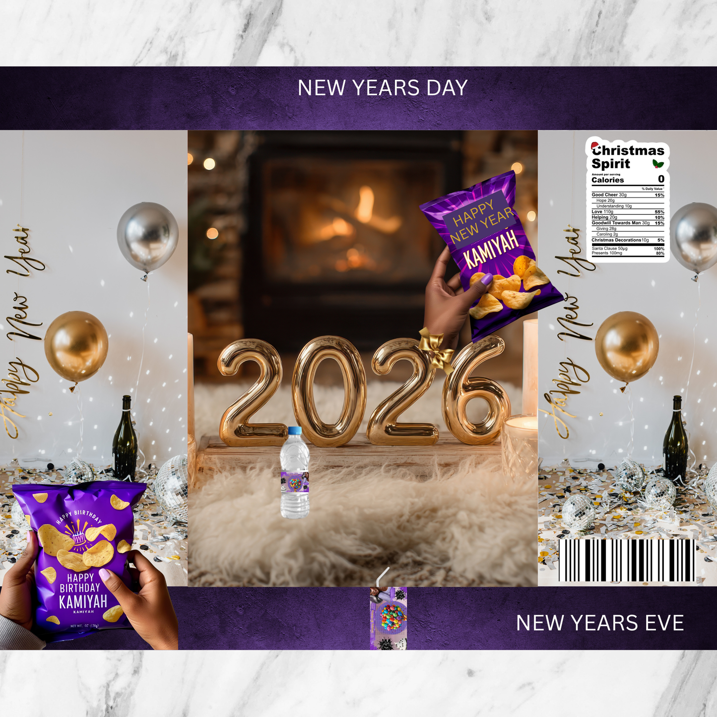 8-Piece Party Favor Bundle Template plus a small water bottle template. Making the bundle a 9 piece!