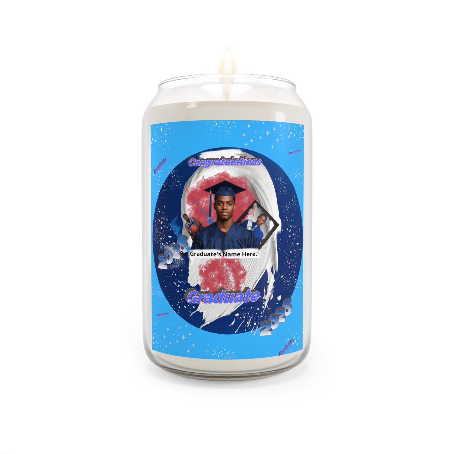 Candle: Graduation Photo Scented Soy Candle Personalized Grad Gift, 13.75 oz