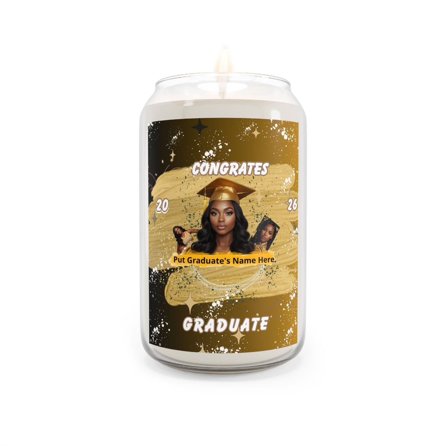 Candle: Graduation Scented Soy Candle Congrats Graduate Personalized 13.75 oz