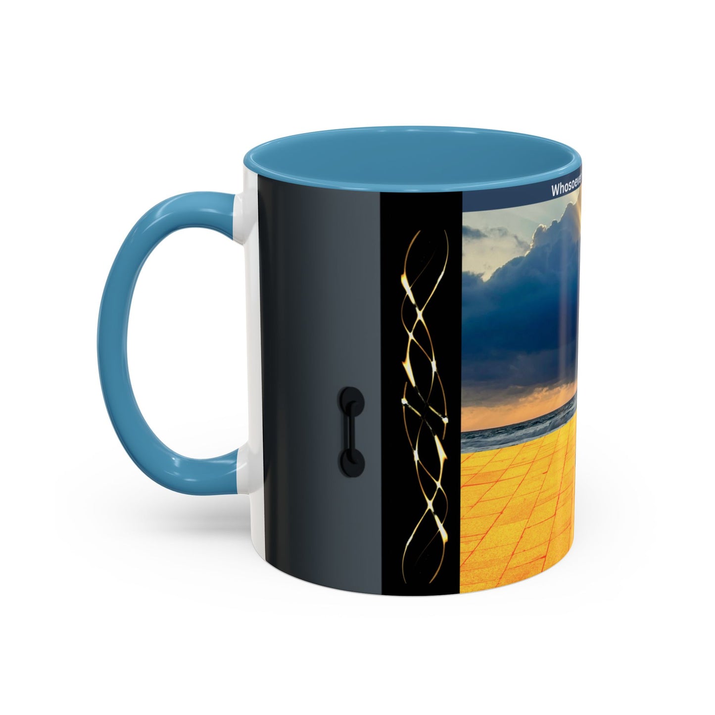 Coffee Mug — 'Whosoever Will Let Him Come' Inspirational Scenic Accent Mug (11/15 oz)
