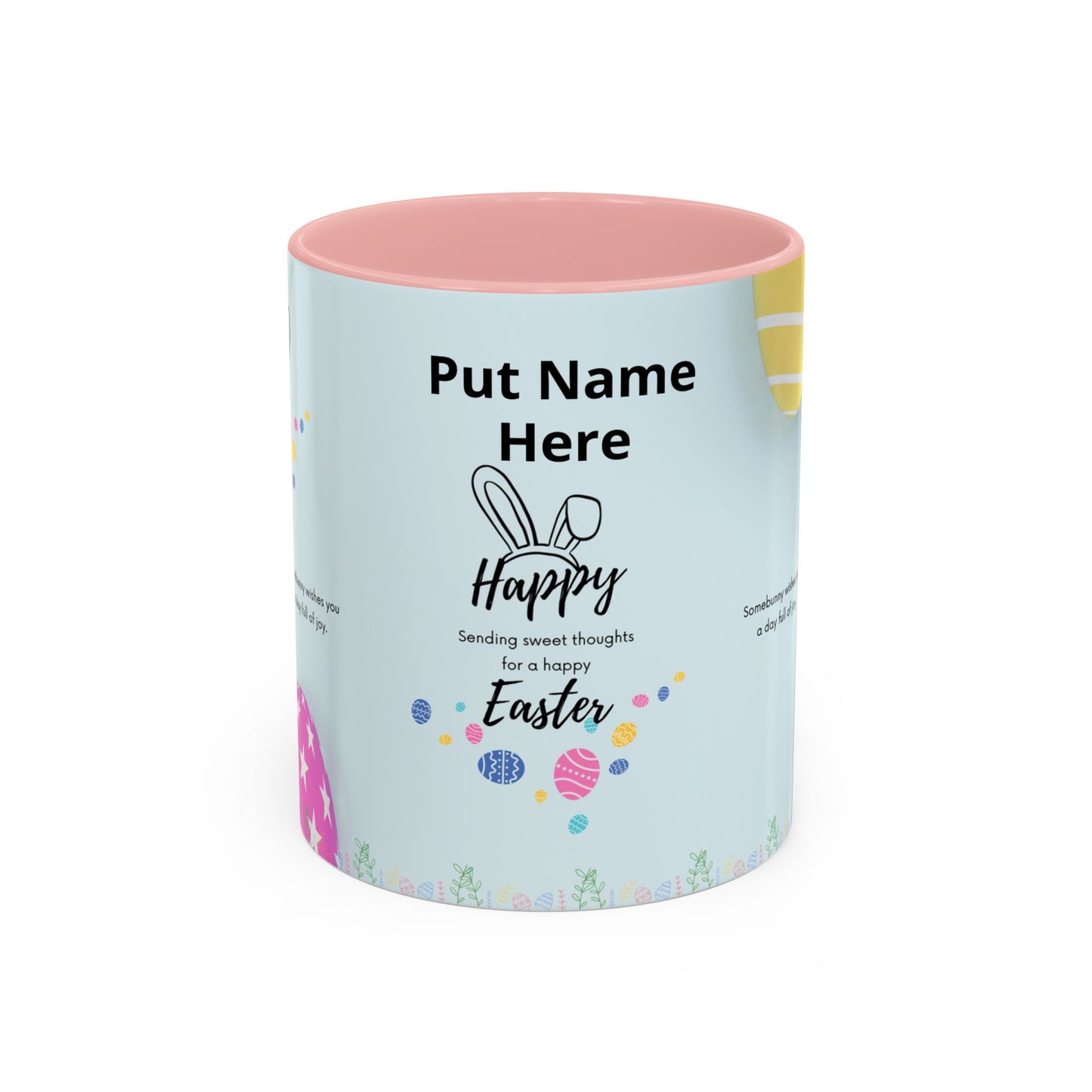 Personalized Easter Coffee Mug — Happy Easter Accent Mug with Name