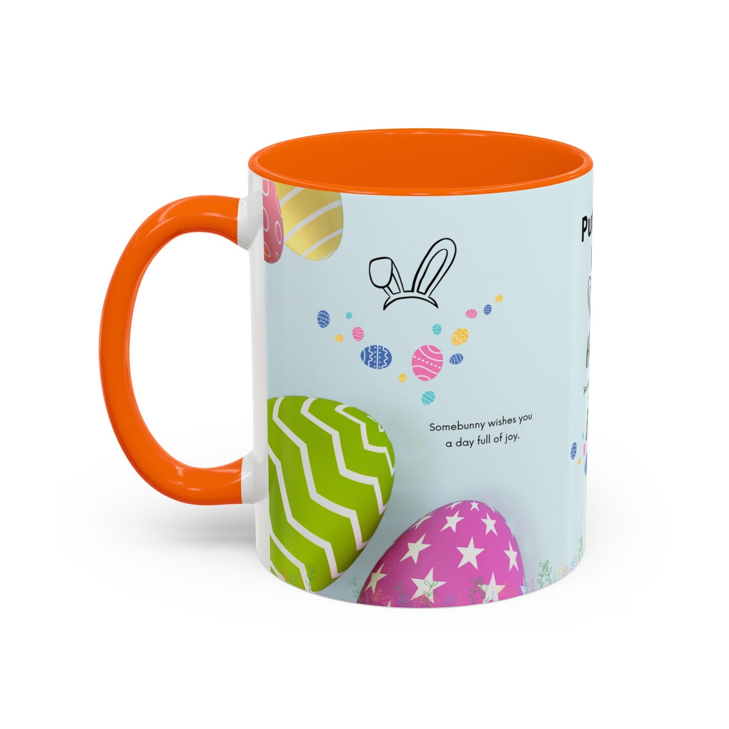Personalized Easter Coffee Mug — Happy Easter Accent Mug with Name