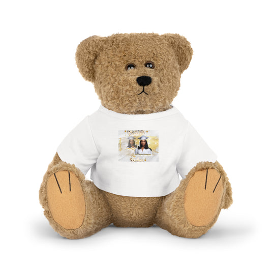 Teddy Bear Personalized Photo with Custom T‑Shirt, Keepsake Plush Gift. White
