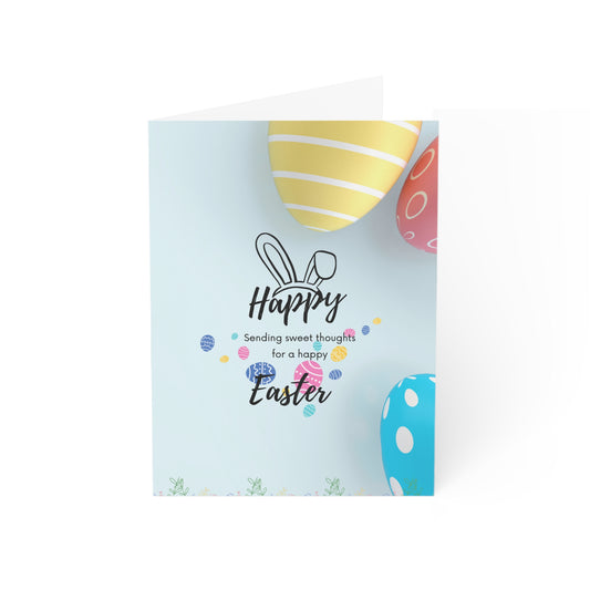 Easter Greeting Cards — Happy Easter Bunny Eggs (Pack of 1/10/30/50)