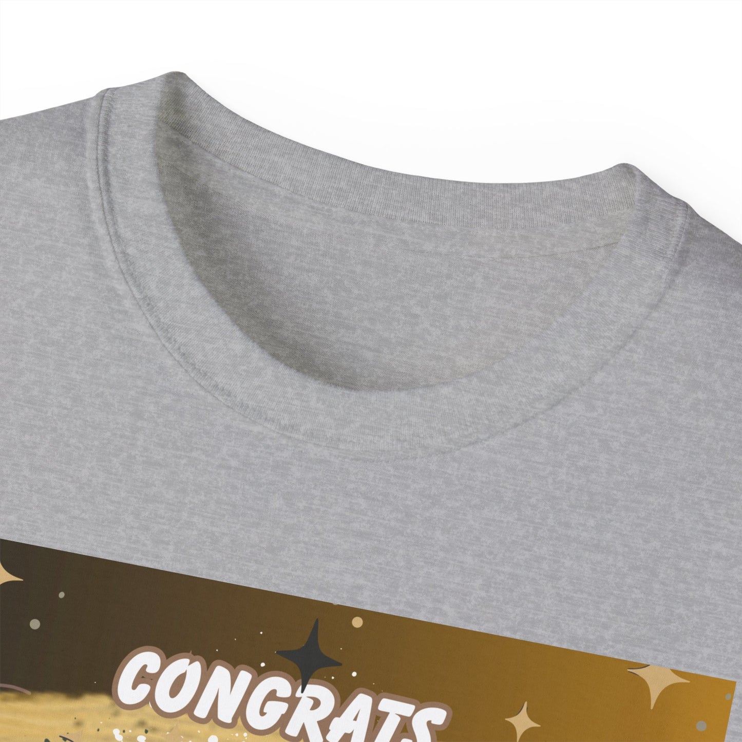 T-Shirts: Graduate Photo Tee Congrats 2026 Personalized Graduation T-Shirt. Gold/Yellow Personalize, upload your photo and write the name.