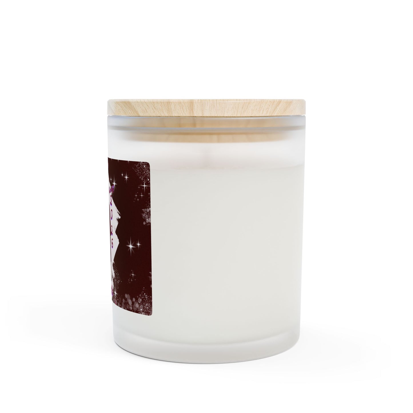 Candle 2: Graduation 2026 Frosted Glass Candle Congrats Grad Keepsake. Maroon/Deep Red