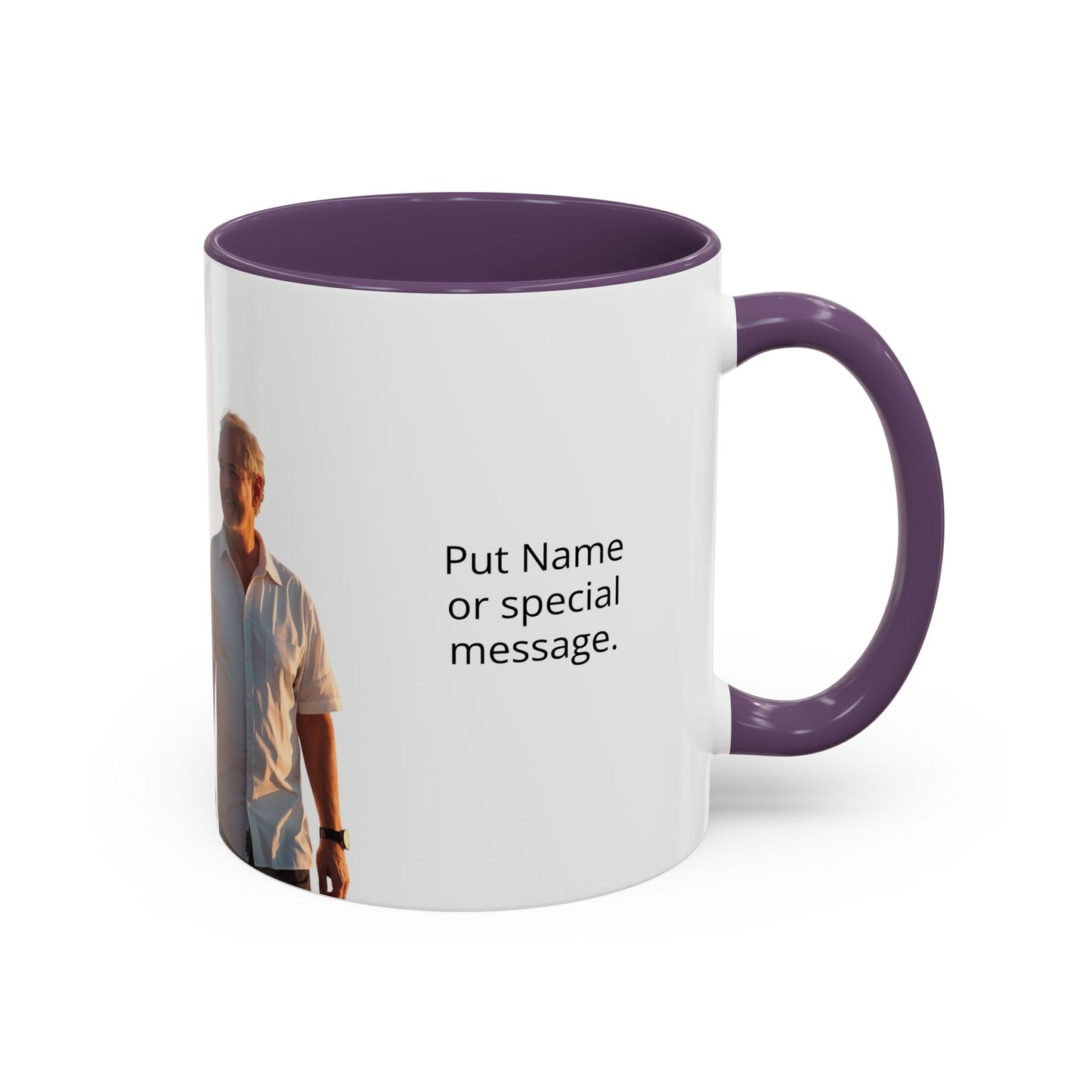 Personalized Photo Accent Coffee Mug Custom Name or Message