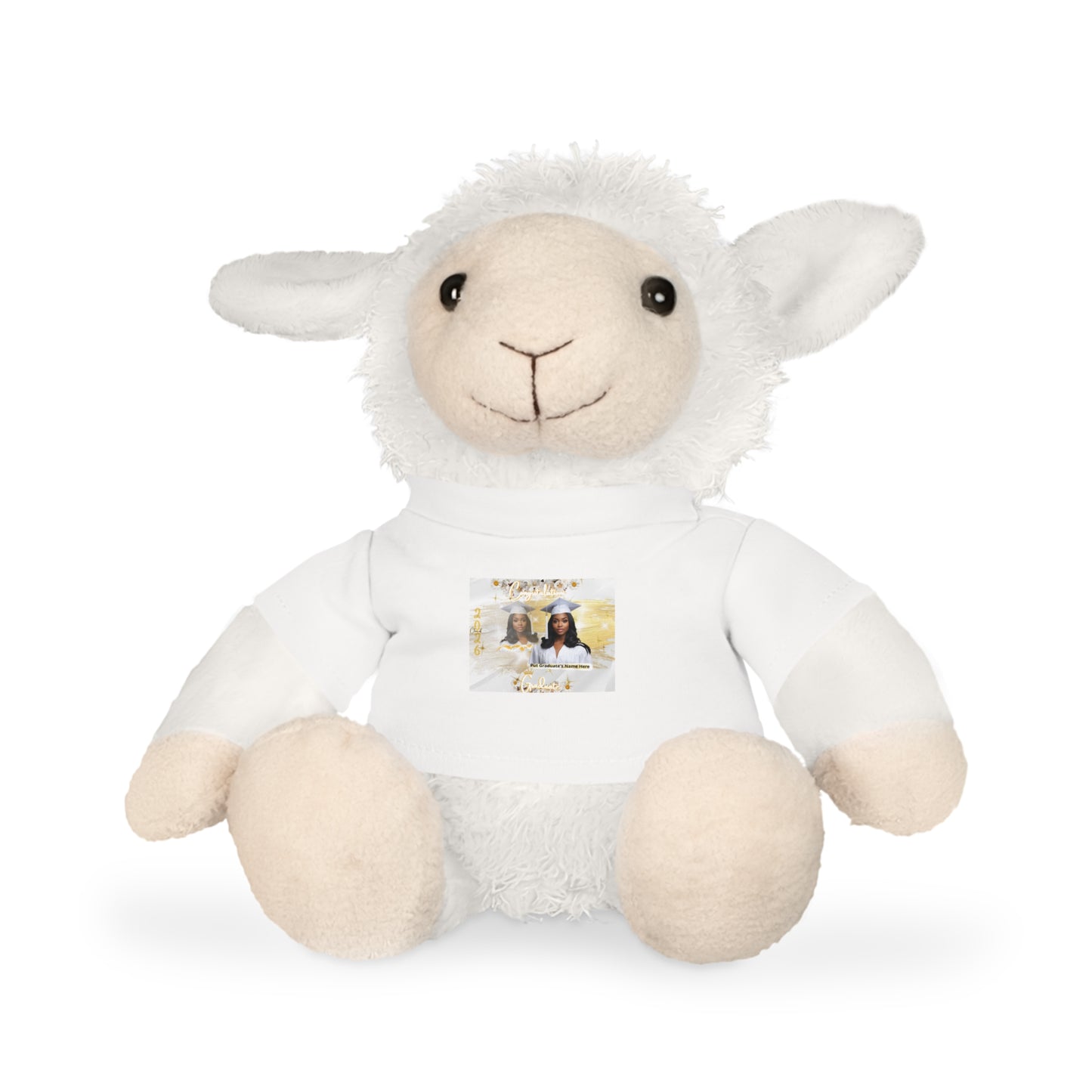 Teddy Bear Personalized Photo with Custom T‑Shirt, Keepsake Plush Gift. White