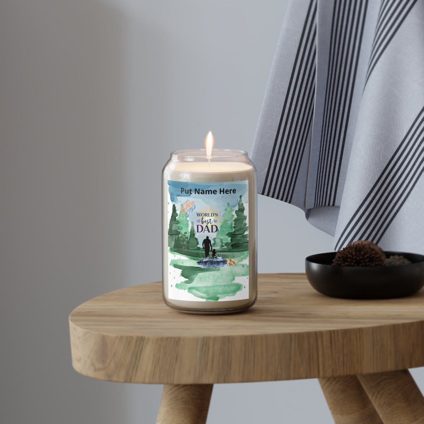 World's Best Dad Scented Soy Candle Personalized 13.75 oz