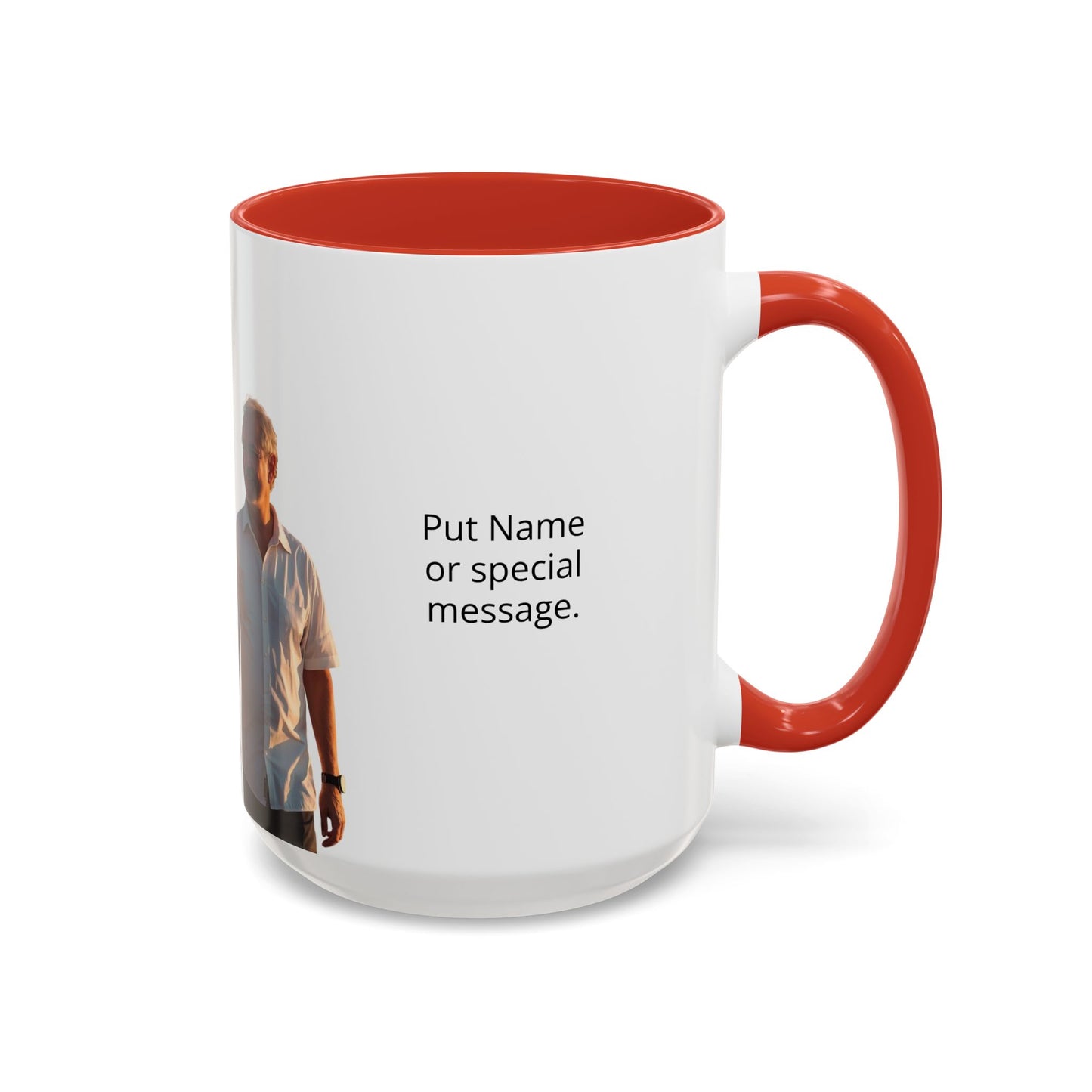 Personalized Photo Accent Coffee Mug Custom Name or Message