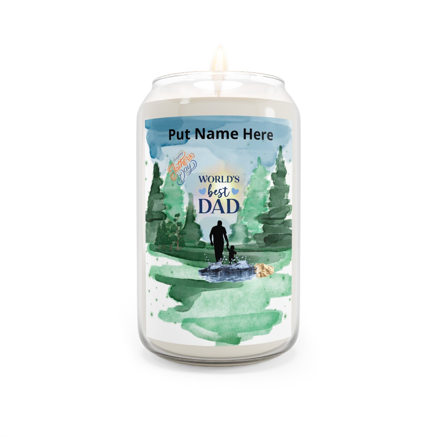 World's Best Dad Scented Soy Candle Personalized 13.75 oz